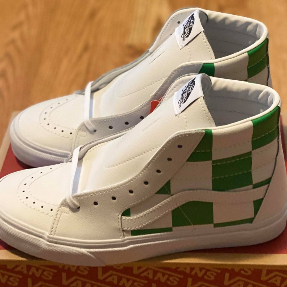 Vans Leather Check Sk8-Hi VN0A4BV6TS9 Green/White - Picture 4 of 6